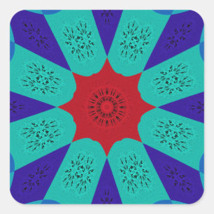 Schöne Phantastische ägyptische Feminine-Design-Fa Quadratischer Aufkleber