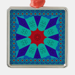 Schöne Phantastische ägyptische Feminine-Design-Fa Silbernes Ornament