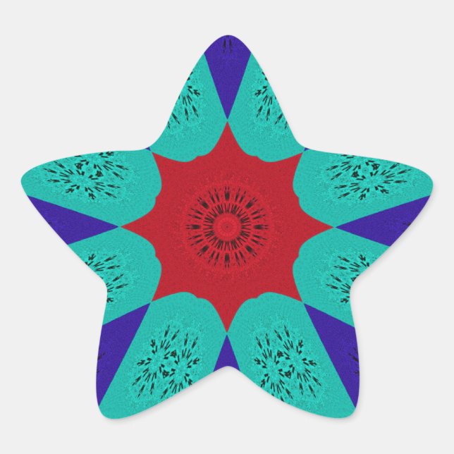 Schöne Phantastische ägyptische Feminine-Design-Fa Stern-Aufkleber (Vorderseite)