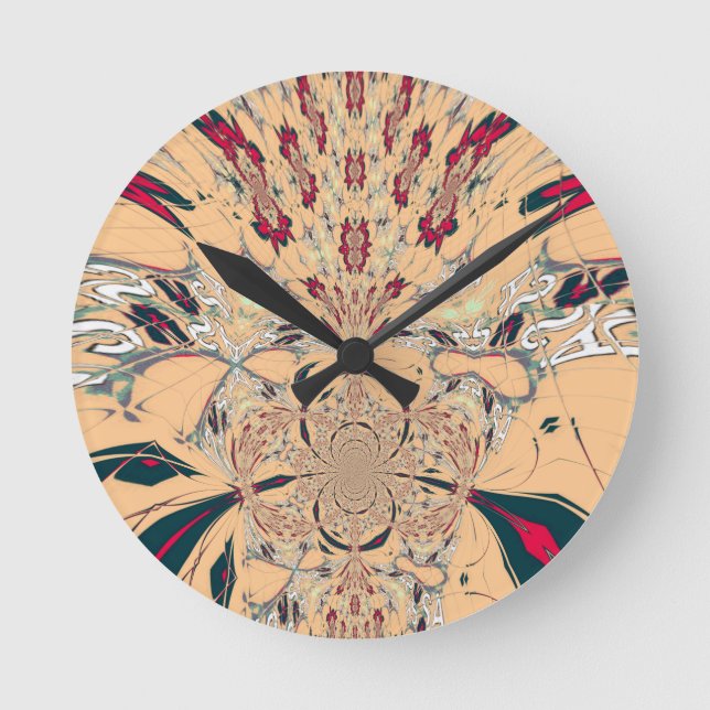 Schöne phantastische Arkaden Kunstdesign Runde Wanduhr (Vorderseite)
