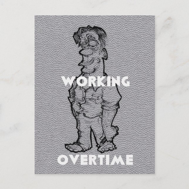 Schöne Phantastische Bleistiftskizze: Arbeitsübers Postkarte (Vorderseite)
