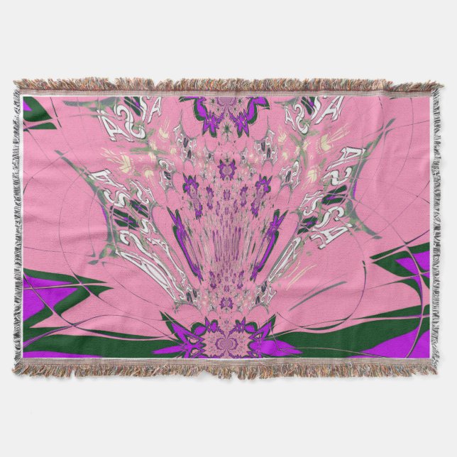 Schöne phantastische Blumenmuster Design Kunst Decke (Vorderseite)