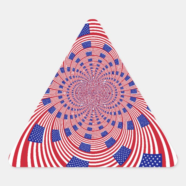 Schöne Phantastische Flagge der Vereinigten Staate Dreieckiger Aufkleber (Vorderseite)