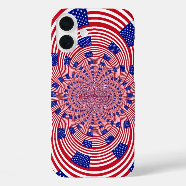 Schöne Phantastische Flagge der Vereinigten Staate iPhone 16 Plus Hülle (Rückseite)