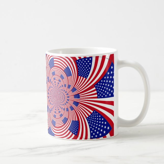 Schöne Phantastische Flagge der Vereinigten Staate Kaffeetasse (Rechts)