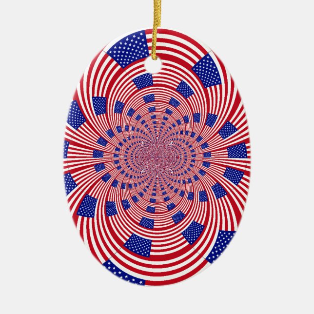 Schöne Phantastische Flagge der Vereinigten Staate Keramikornament (Vorne)