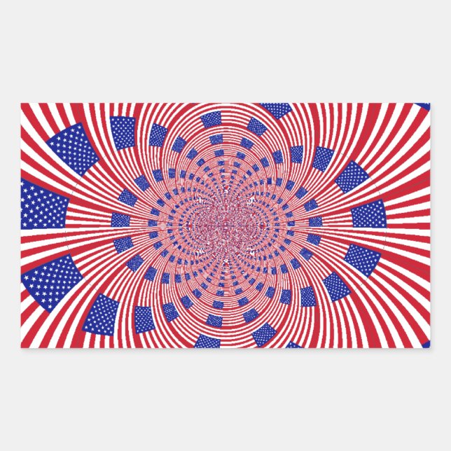 Schöne Phantastische Flagge der Vereinigten Staate Rechteckiger Aufkleber (Vorderseite)