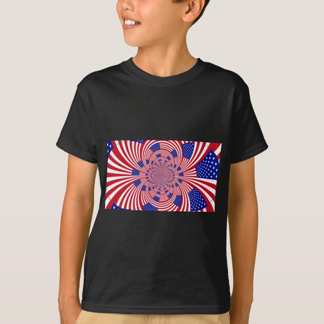 Schöne Phantastische Flagge der Vereinigten Staate T-Shirt (Vorderseite)