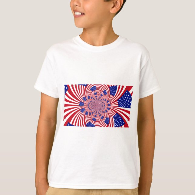 Schöne Phantastische Flagge der Vereinigten Staate T-Shirt (Vorderseite)
