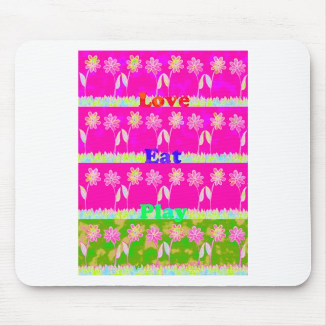 Schöne phantastische Flora Text Zitat Design Mousepad (Vorne)