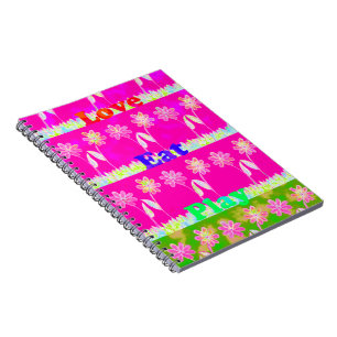 Schöne phantastische Flora Text Zitat Design Notizblock