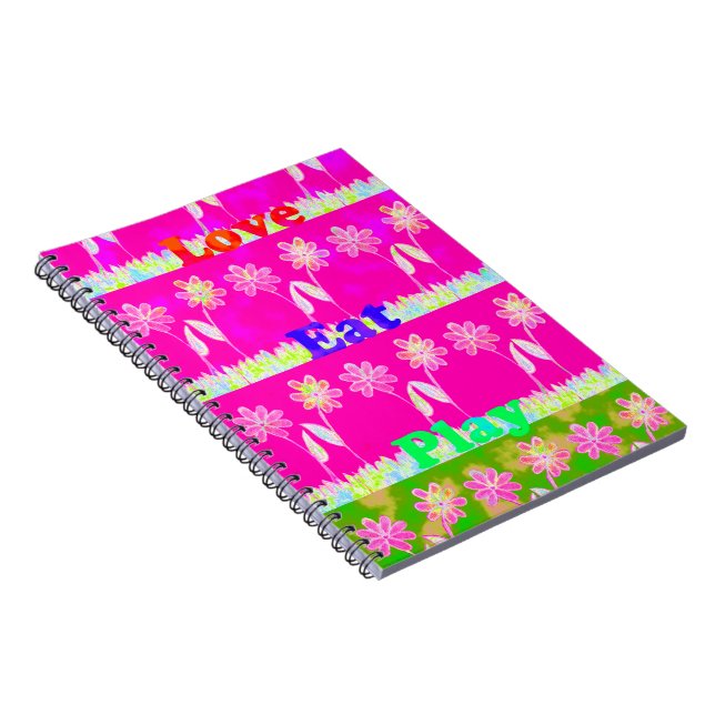 Schöne phantastische Flora Text Zitat Design Notizblock (Rechte Seite)