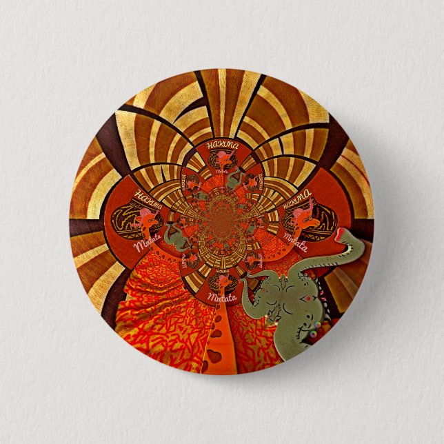 Schöne Phantastische Giraffe Liebe Safari Tiere Button (Vorderseite)