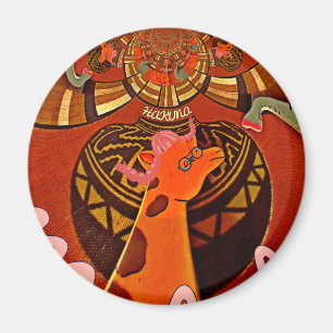 Schöne Phantastische Giraffe Liebe Safari Tiere Magnet
