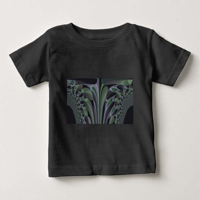 Schöne Phantastische Grüne Aurora Textur Design Baby T-shirt (Vorderseite)