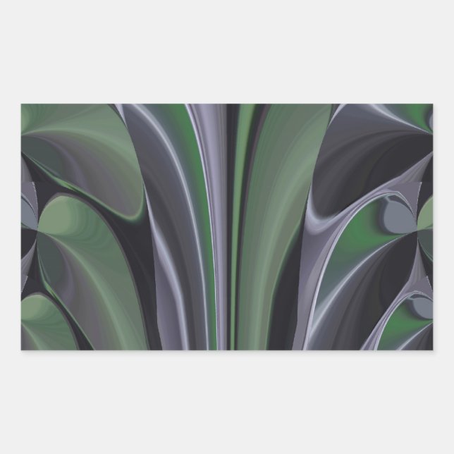 Schöne Phantastische Grüne Aurora Textur Design Rechteckiger Aufkleber (Vorderseite)