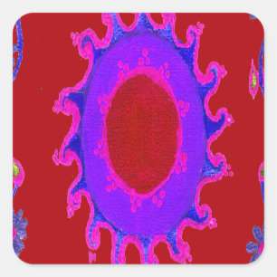 Schöne Phantastische indische Motif Mehndi Maroon Aufkleber