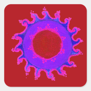 Schöne Phantastische indische Motif Mehndi Maroon  Aufkleber