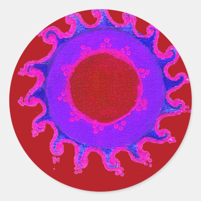 Schöne Phantastische indische Motif Mehndi Maroon  Aufkleber (Vorderseite)