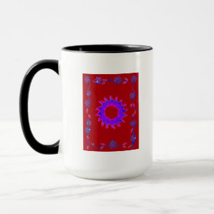 Schöne Phantastische indische Motif Mehndi Maroon Tasse