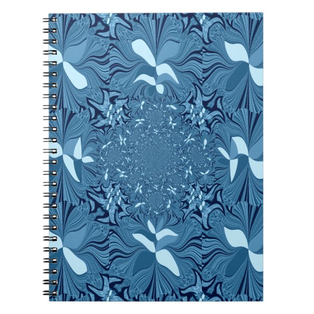 Schöne Phantastische Iridescent Blue Kaleidoskop K Notizblock (Vorderseite)
