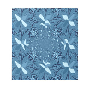 Schöne Phantastische Iridescent Blue Kaleidoskop K Notizblock
