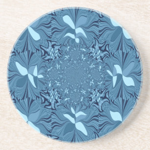 Schöne Phantastische Iridescent Blue Kaleidoskop K Sandstein Untersetzer