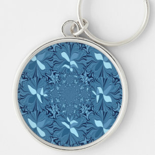 Schöne Phantastische Iridescent Blue Kaleidoskop K Schlüsselanhänger