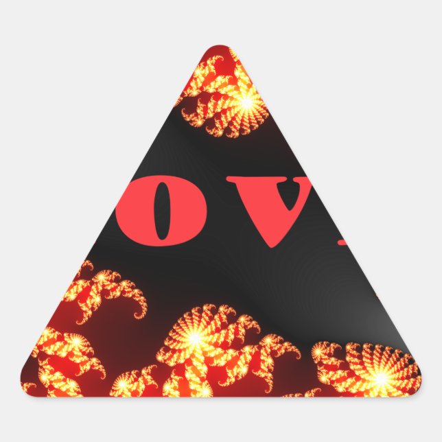 Schöne phantastische Liebe Dreieckiger Aufkleber (Vorderseite)