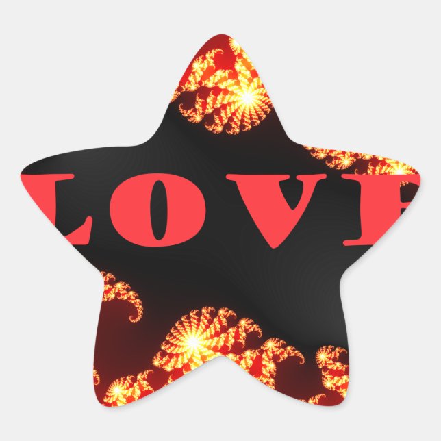 Schöne phantastische Liebe Stern-Aufkleber (Vorderseite)