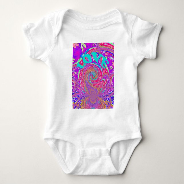 Schöne Phantastische Liebe Whirlpool Text Art Prin Baby Strampler (Vorderseite)