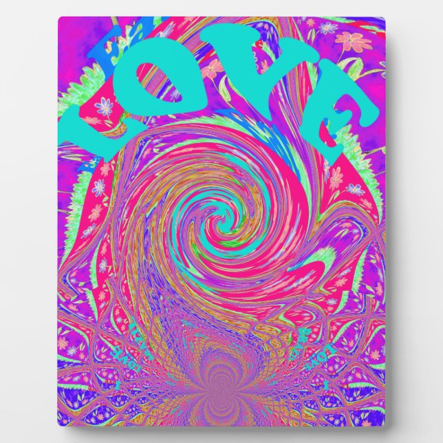 Schöne Phantastische Liebe Whirlpool Text Art Prin Fotoplatte (Vorderseite)