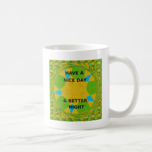 Schöne phantastische niedliche Abstrakt haben eine Kaffeetasse