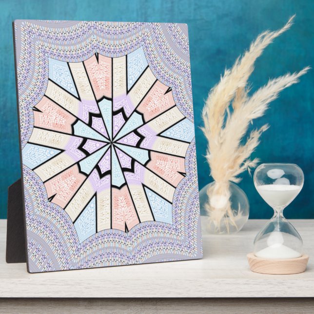 Schöne, Phantastische, pastellfarbene geometrische Fotoplatte (Seite)
