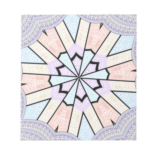 Schöne, Phantastische, pastellfarbene geometrische Notizblock (Vorderseite)