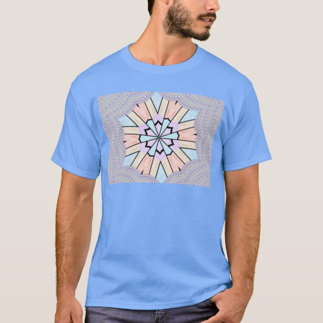 Schöne, Phantastische, pastellfarbene geometrische T-Shirt (Vorderseite)