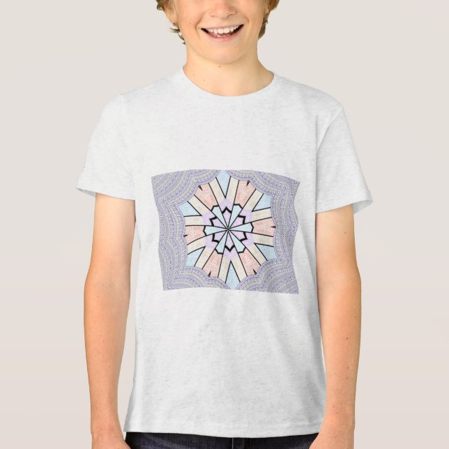 Schöne, Phantastische, pastellfarbene geometrische Tri-Blend Shirt (Vorderseite)