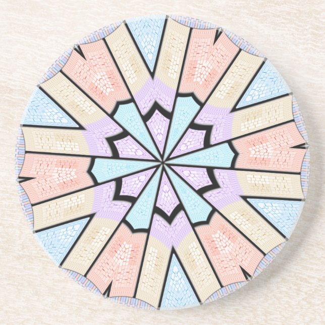 Schöne, Phantastische, pastellfarbene geometrische Untersetzer (Vorne)