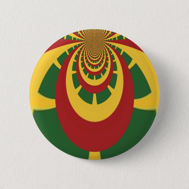 Schöne Phantastische Rasta-Farben Kunstdrucken Button (Vorderseite)
