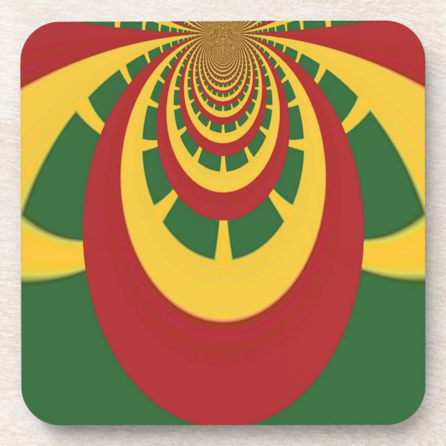 Schöne Phantastische Rasta-Farben Kunstdrucken Getränkeuntersetzer (Vorderseite)