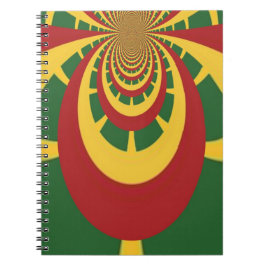 Schöne Phantastische Rasta-Farben Kunstdrucken Notizblock