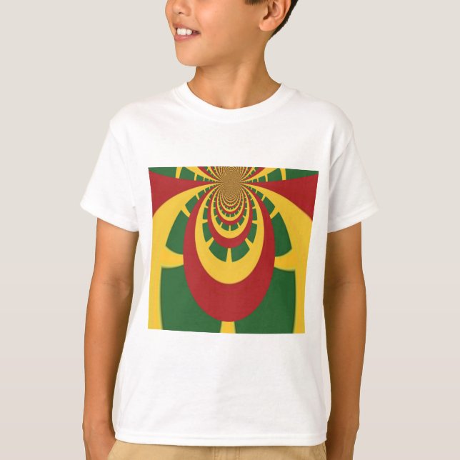 Schöne Phantastische Rasta-Farben Kunstdrucken T-Shirt (Vorderseite)