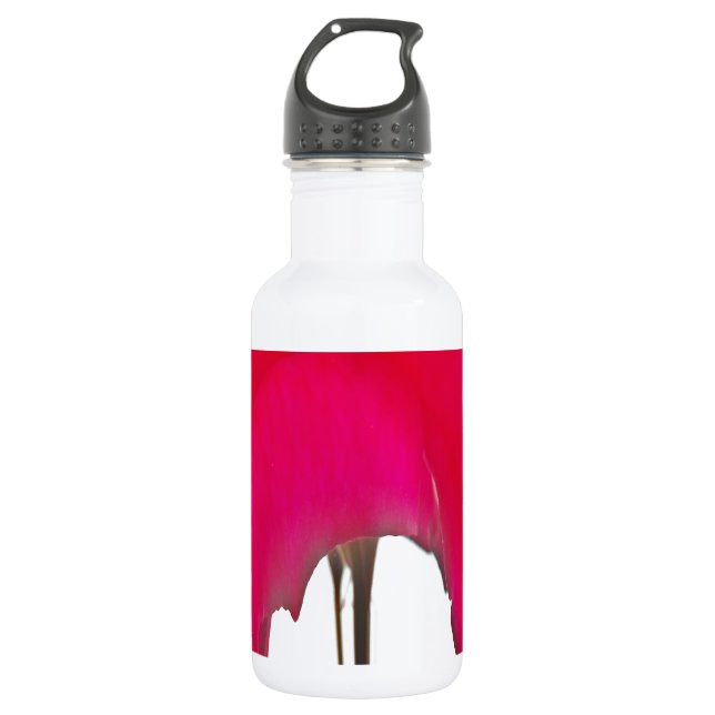 Schöne phantastische Rote Rose unter weißem Himmel Trinkflasche (Vorderseite)