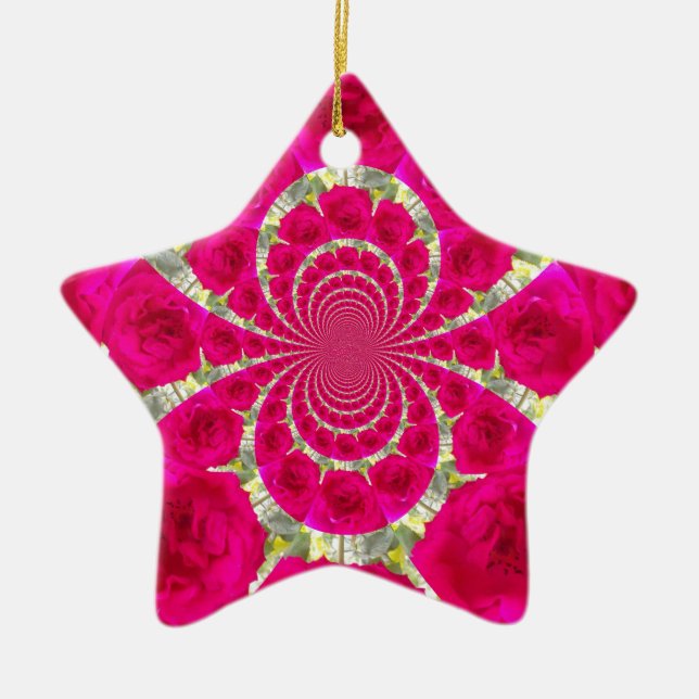 Schöne Phantastische Rote Rosen.jpg Keramikornament (Vorne)