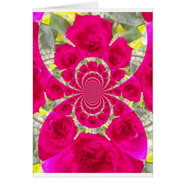 Schöne Phantastische Rote Rosen Kaleidoskop Muster (Vorne)