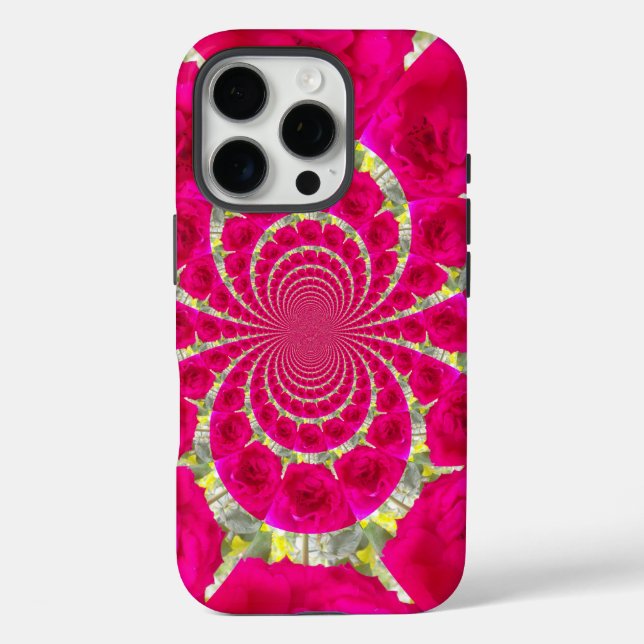 Schöne Phantastische Rote Rosen Kaleidoskop Muster title_seo2 (Rückseite)