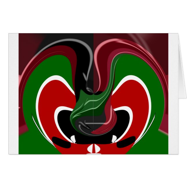 Schöne Phantastische Swirling Kenya Flag: Moderne  (Vorderseite (Horizontal))