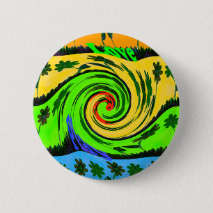 Schöne Phantastische Wavy Summer Wave Floral Color Button