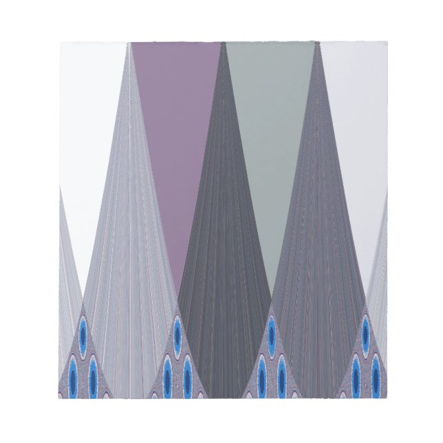 Schöne Phantastische Zickzack Design Kunst, Dichtu Notizblock (Vorderseite)