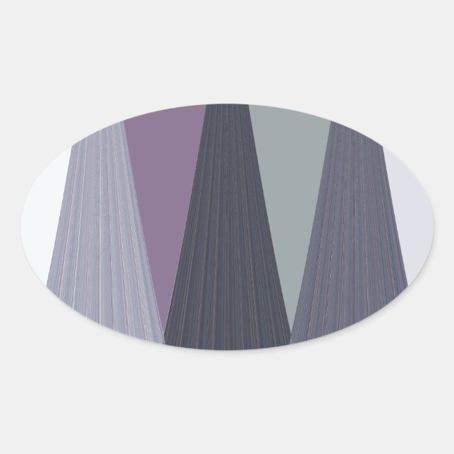 Schöne Phantastische Zickzack Design Kunst, Dichtu Ovaler Aufkleber (Vorderseite)